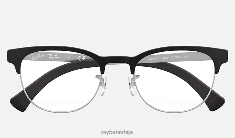 Ray-Ban рб6317 оптицс P0HP2231 наочаре мат црна мушкарци