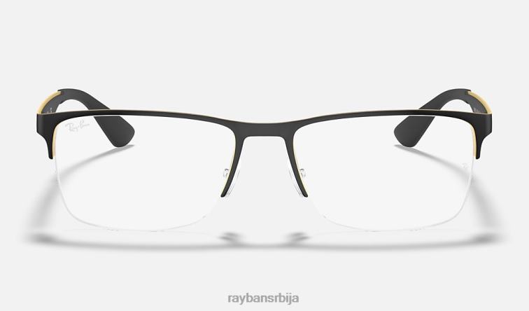 Ray-Ban рб6335 оптицс P0HP2228 наочаре углачано црно на злату мушкарци