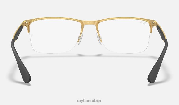 Ray-Ban рб6335 оптицс P0HP2228 наочаре углачано црно на злату мушкарци
