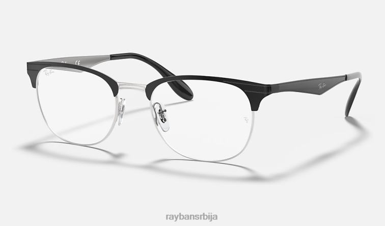 Ray-Ban рб6346 оптицс P0HP2264 наочаре углачано црно на сребру мушкарци
