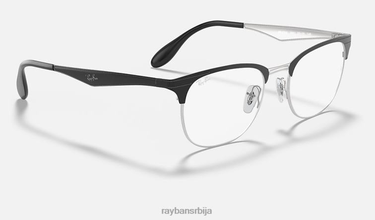 Ray-Ban рб6346 оптицс P0HP2264 наочаре углачано црно на сребру мушкарци