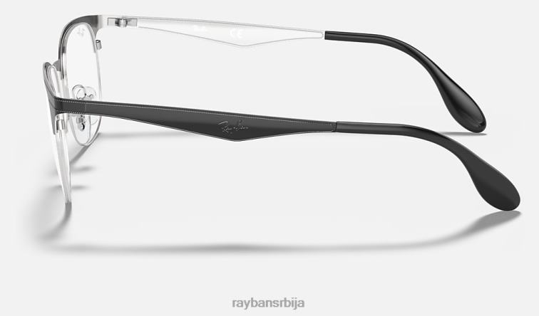 Ray-Ban рб6346 оптицс P0HP2264 наочаре углачано црно на сребру мушкарци