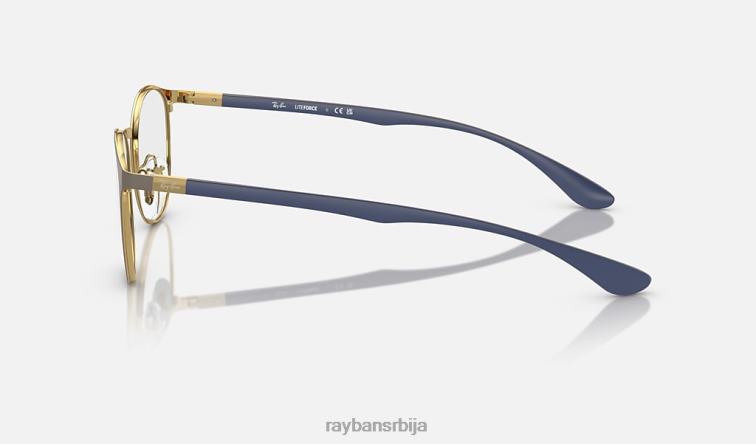 Ray-Ban рб6355 оптицс P0HP2308 наочаре мат браон на злату мушкарци