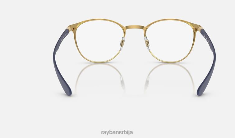 Ray-Ban рб6355 оптицс P0HP2308 наочаре мат браон на злату мушкарци