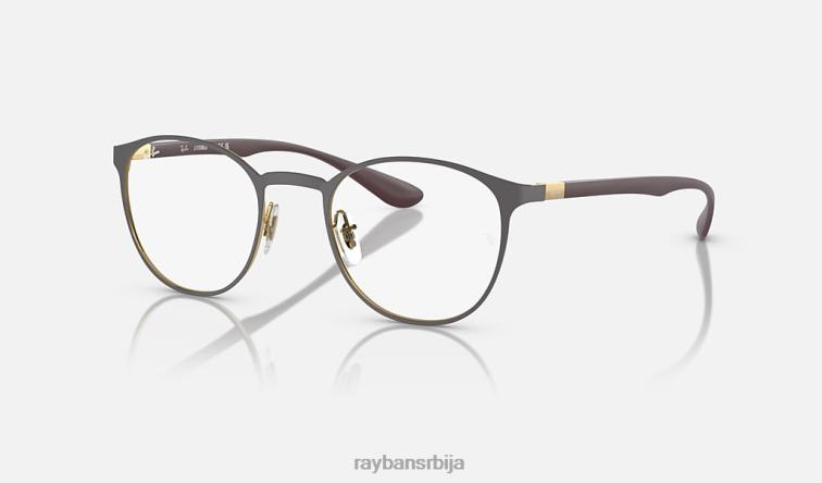 Ray-Ban рб6355 оптицс P0HP2309 наочаре мат тамно сива на злату мушкарци