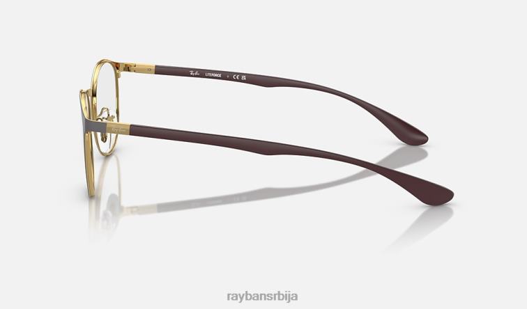 Ray-Ban рб6355 оптицс P0HP2309 наочаре мат тамно сива на злату мушкарци