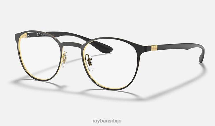 Ray-Ban рб6355 оптицс P0HP2310 наочаре мат црна на злату мушкарци