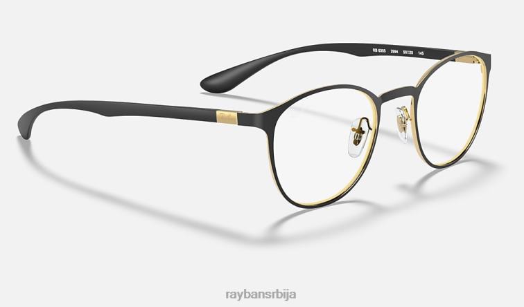 Ray-Ban рб6355 оптицс P0HP2310 наочаре мат црна на злату мушкарци
