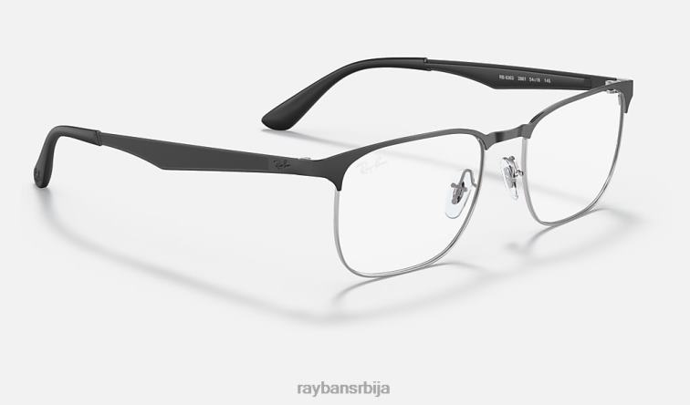 Ray-Ban рб6363 оптицс P0HP2317 наочаре углачано црно на сребру мушкарци