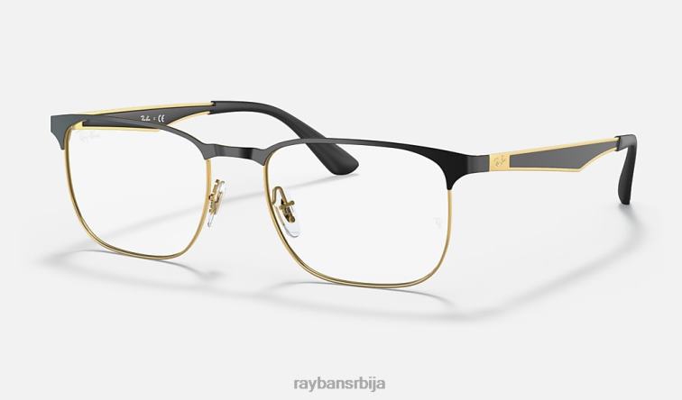 Ray-Ban рб6363 оптицс P0HP2318 наочаре углачано црно на злату мушкарци