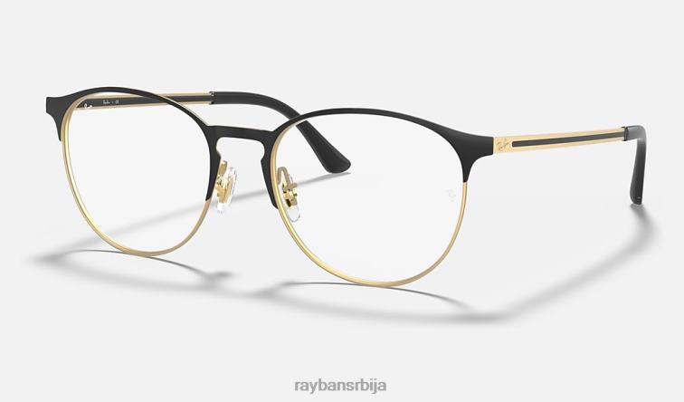 Ray-Ban рб6375 оптицс P0HP2059 наочаре мат црна на злату мушкарци