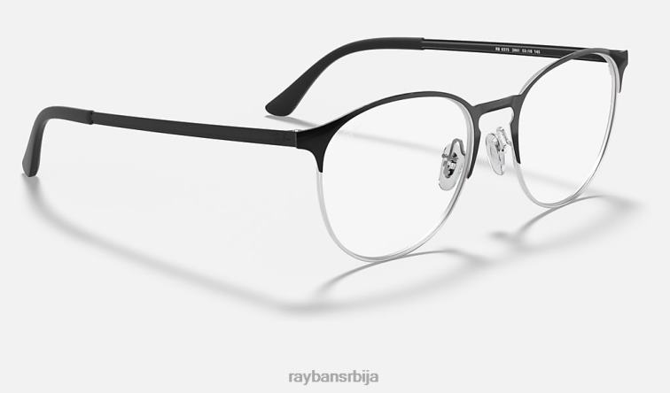 Ray-Ban рб6375 оптицс P0HP2062 наочаре углачано црно на сребру мушкарци
