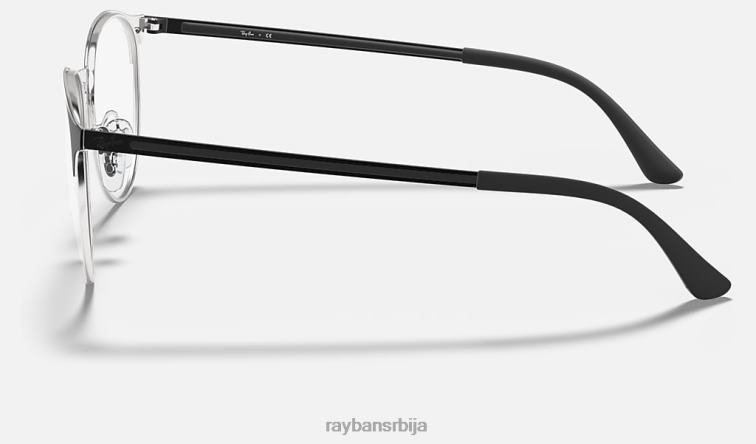 Ray-Ban рб6375 оптицс P0HP2062 наочаре углачано црно на сребру мушкарци