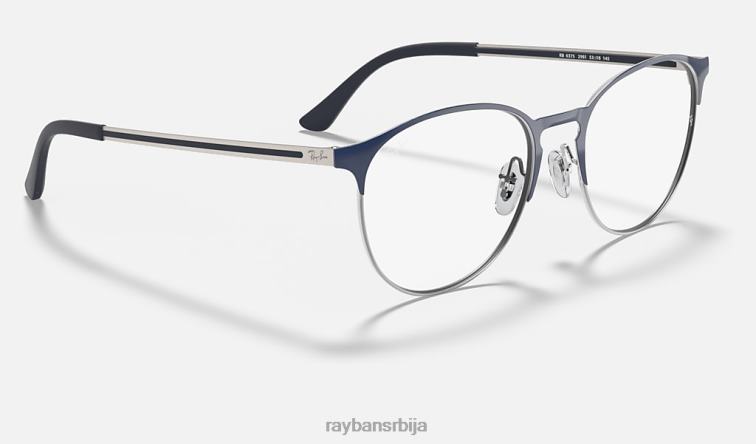 Ray-Ban рб6375 оптицс P0HP2063 наочаре углачано плаво на металу мушкарци