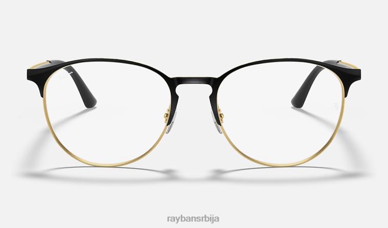 Ray-Ban рб6375 оптицс P0HP2064 наочаре углачано црно на злату мушкарци