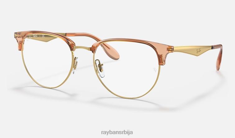 Ray-Ban рб6396 оптицс P0HP2124 наочаре углачано браон на злату мушкарци