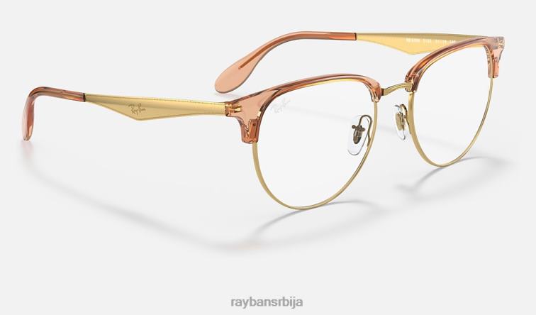 Ray-Ban рб6396 оптицс P0HP2124 наочаре углачано браон на злату мушкарци