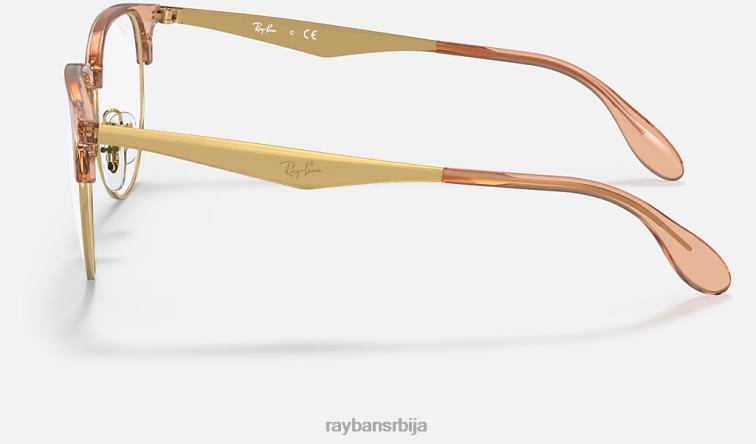 Ray-Ban рб6396 оптицс P0HP2124 наочаре углачано браон на злату мушкарци