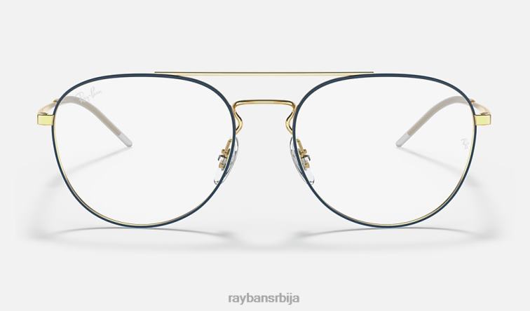 Ray-Ban рб6414 оптицс P0HP2010 наочаре углачано плаво на злату мушкарци