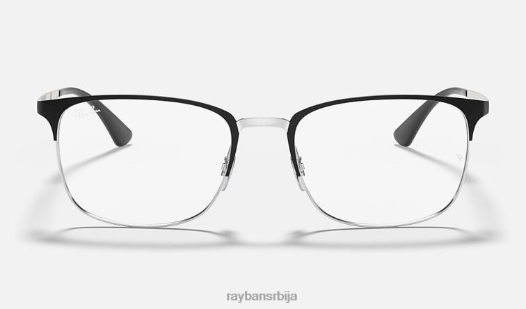 Ray-Ban рб6421 оптицс P0HP2296 наочаре мат црна на сребрној мушкарци