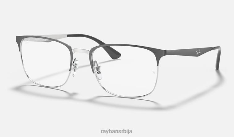 Ray-Ban рб6421 оптицс P0HP2297 наочаре углачано сиво на сребру мушкарци