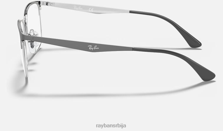 Ray-Ban рб6421 оптицс P0HP2297 наочаре углачано сиво на сребру мушкарци