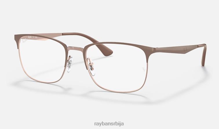 Ray-Ban рб6421 оптицс P0HP2299 наочаре углачана беж на бакру мушкарци