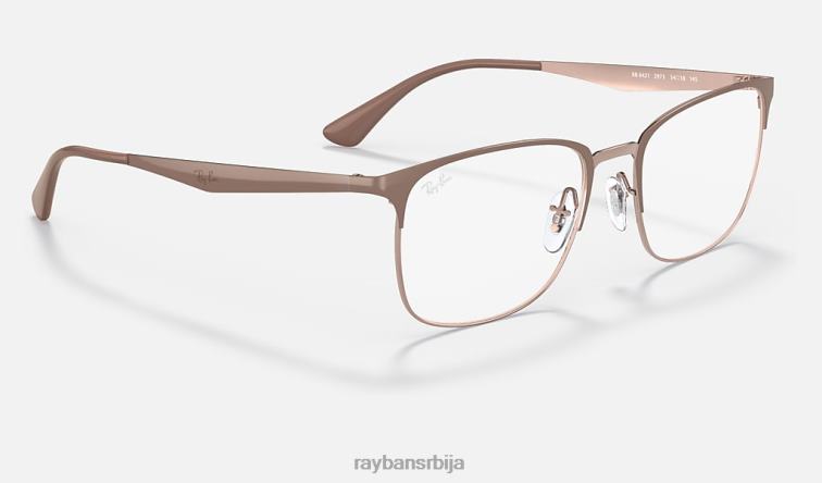 Ray-Ban рб6421 оптицс P0HP2299 наочаре углачана беж на бакру мушкарци