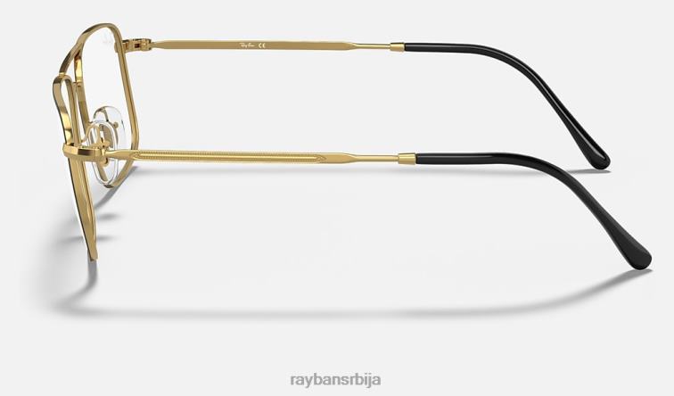 Ray-Ban рб6434 оптицс P0HP1899 наочаре углачано црно на злату мушкарци