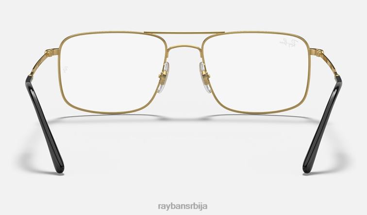 Ray-Ban рб6434 оптицс P0HP1899 наочаре углачано црно на злату мушкарци