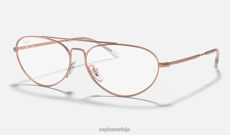 Ray-Ban рб6454 оптицс P0HP2401 наочаре углачано ружичасто злато мушкарци