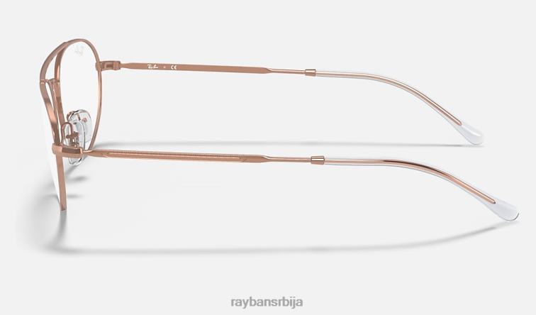 Ray-Ban рб6454 оптицс P0HP2401 наочаре углачано ружичасто злато мушкарци