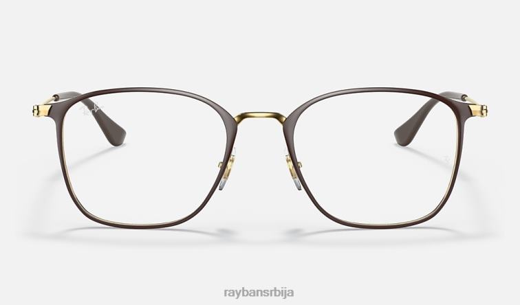 Ray-Ban рб6466 оптицс P0HP2430 наочаре углачано браон на злату мушкарци
