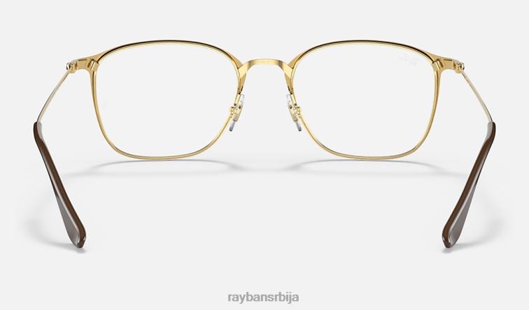Ray-Ban рб6466 оптицс P0HP2430 наочаре углачано браон на злату мушкарци