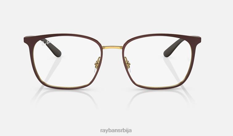 Ray-Ban рб6486 оптицс P0HP1983 наочаре углачано браон на злату мушкарци
