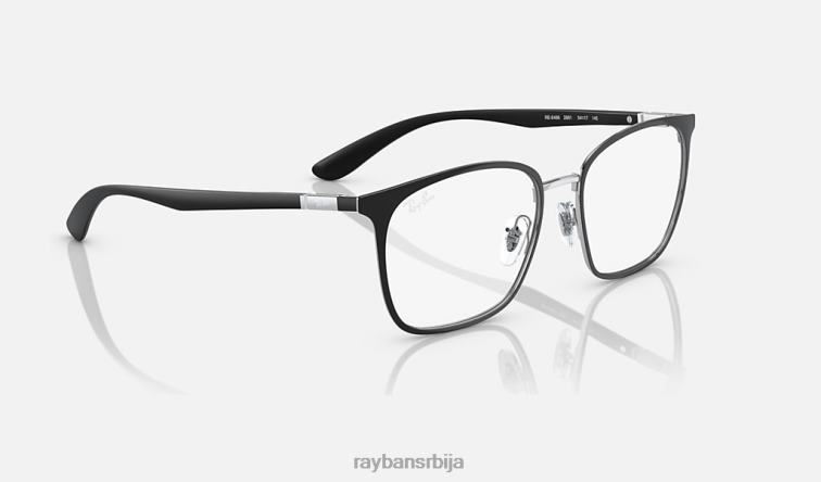 Ray-Ban рб6486 оптицс P0HP1987 наочаре углачано црно на сребру мушкарци