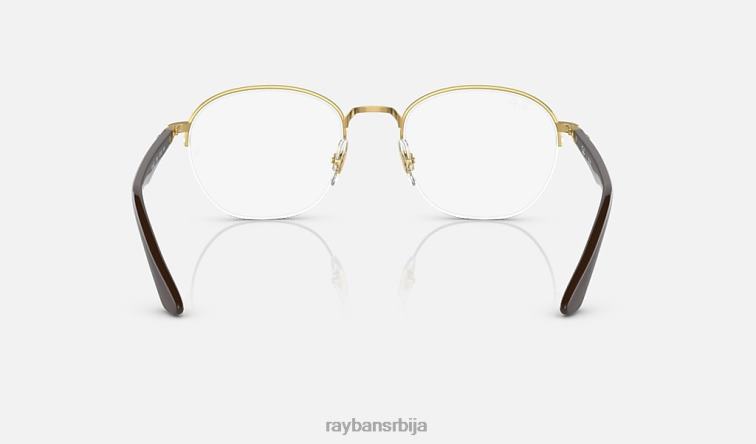 Ray-Ban рб6487 оптицс P0HP2181 наочаре углачано браон на злату мушкарци