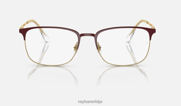 Ray-Ban рб6494 оптицс P0HP1996 наочаре углачан бордо на злату мушкарци