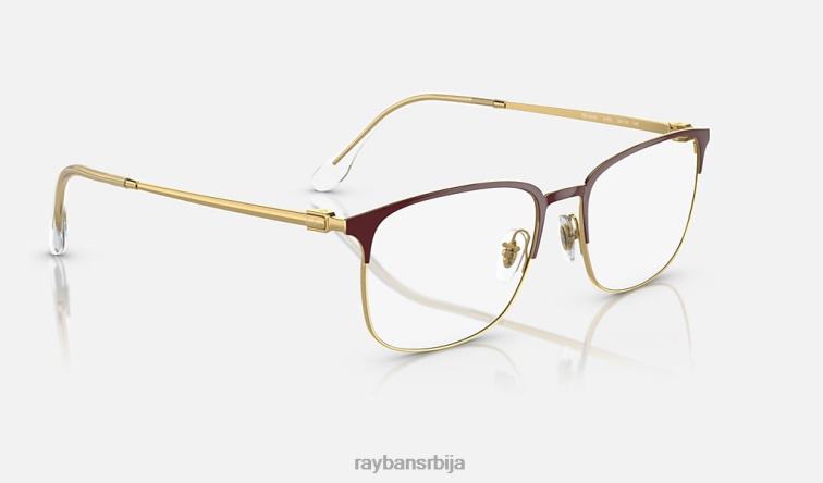 Ray-Ban рб6494 оптицс P0HP1996 наочаре углачан бордо на злату мушкарци