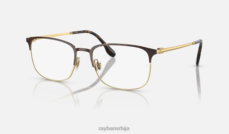 Ray-Ban рб6494 оптицс P0HP1998 наочаре углачана хавана на злату мушкарци