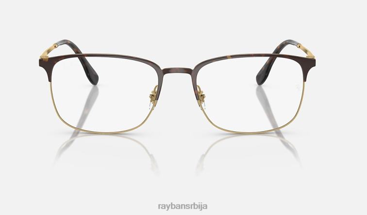 Ray-Ban рб6494 оптицс P0HP1998 наочаре углачана хавана на злату мушкарци