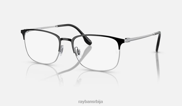 Ray-Ban рб6494 оптицс P0HP2000 наочаре углачано црно на сребру мушкарци