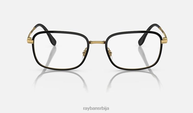 Ray-Ban рб6495 оптицс P0HP1717 наочаре углачано црно на злату мушкарци