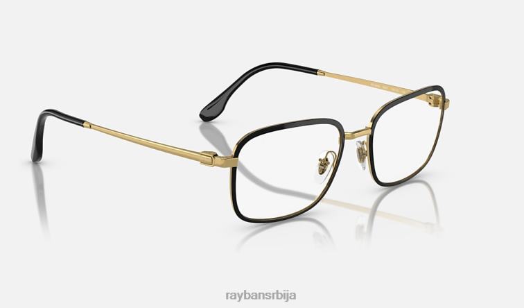 Ray-Ban рб6495 оптицс P0HP1717 наочаре углачано црно на злату мушкарци