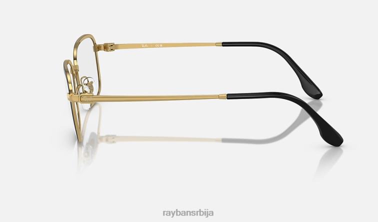 Ray-Ban рб6495 оптицс P0HP1717 наочаре углачано црно на злату мушкарци