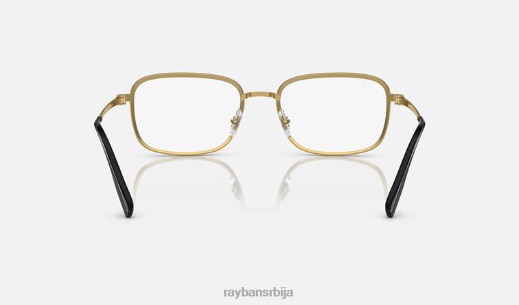 Ray-Ban рб6495 оптицс P0HP1717 наочаре углачано црно на злату мушкарци