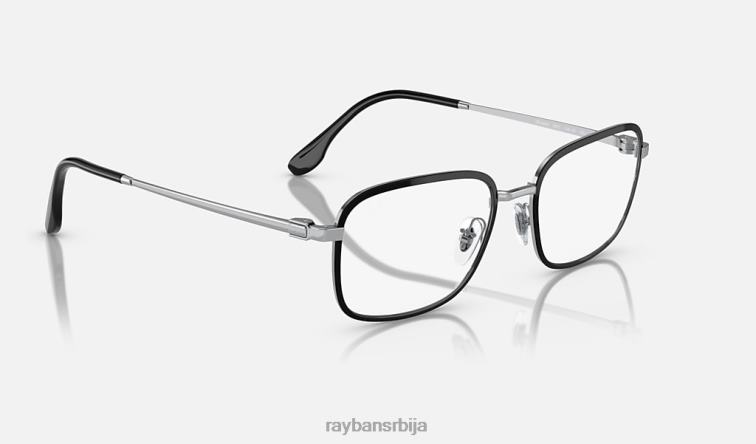 Ray-Ban рб6495 оптицс P0HP1719 наочаре углачано црно на сребру мушкарци