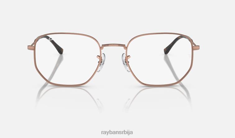 Ray-Ban рб6496 оптицс P0HP1752 наочаре углачано ружичасто злато мушкарци