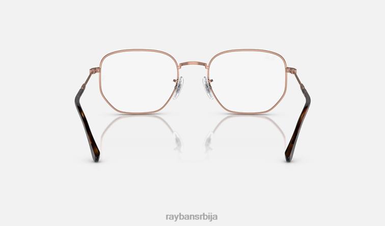 Ray-Ban рб6496 оптицс P0HP1752 наочаре углачано ружичасто злато мушкарци