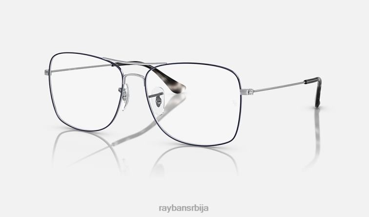 Ray-Ban рб6498 оптицс P0HP1779 наочаре углачано плаво на сребру мушкарци